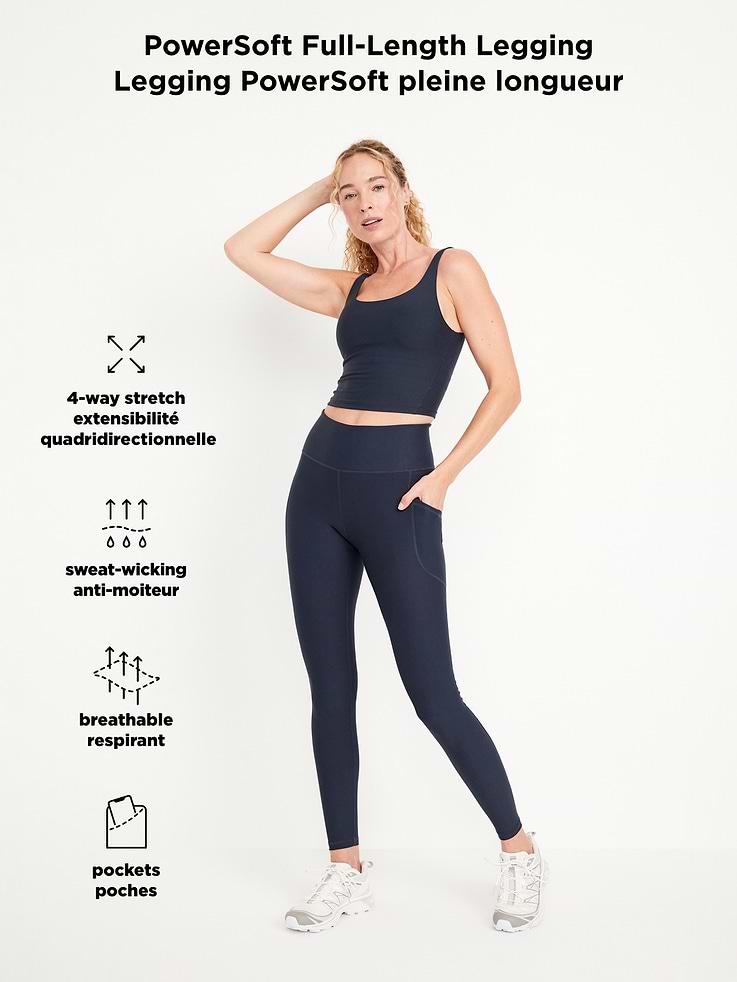 Image number 8 showing, High-Waisted PowerSoft Full-Length Pocket Leggings