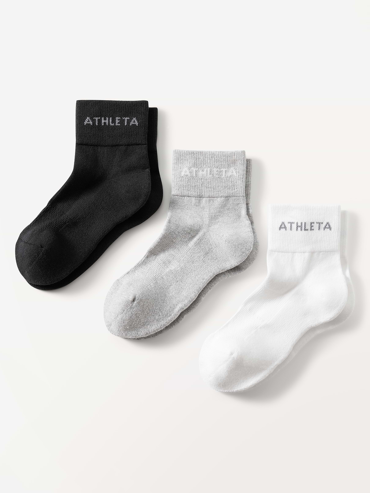 Image number 1 showing, Athleta Everyday Quarter Crew Sock 3-Pack