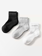 Image number 1 showing, Athleta Everyday Quarter Crew Sock 3-Pack