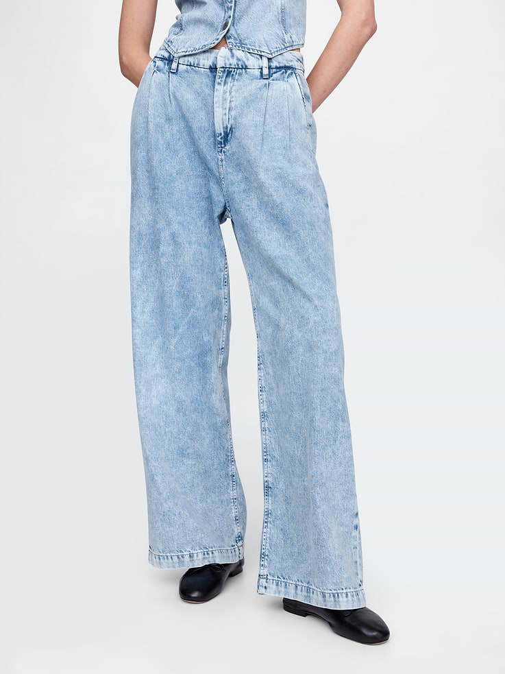 Image number 2 showing, 365 High Rise UltraSoft Pleated Denim Trousers