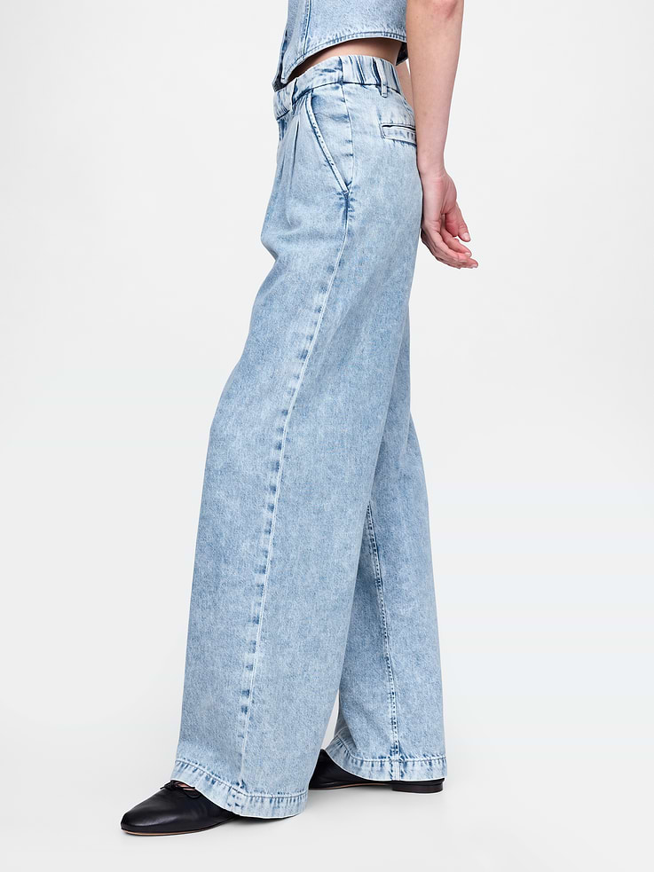 Image number 3 showing, 365 High Rise UltraSoft Pleated Denim Trousers