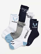 Image number 1 showing, Messi™ Gender-Neutral Crew Socks 6-Pack for Kids