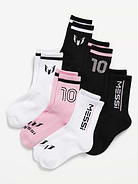 Image number 1 showing, Messi™ Gender-Neutral Crew Socks 6-Pack for Kids