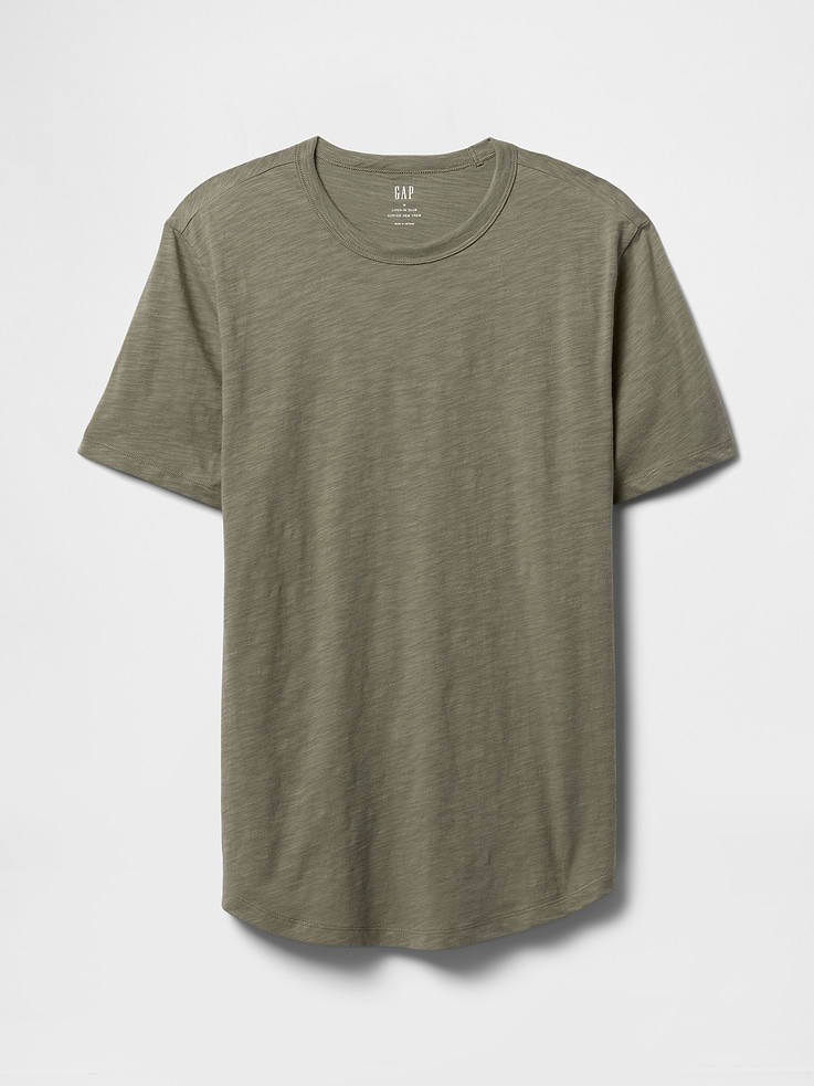 Image number 5 showing, Lived-In Curved Hem Crewneck T-Shirt