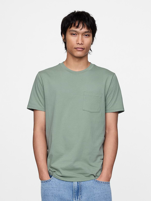 Adult Organic Cotton Pocket T-Shirt