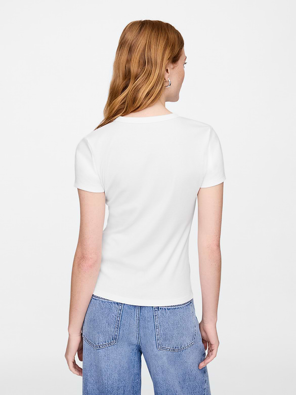 Ribbed Crewneck T-Shirt