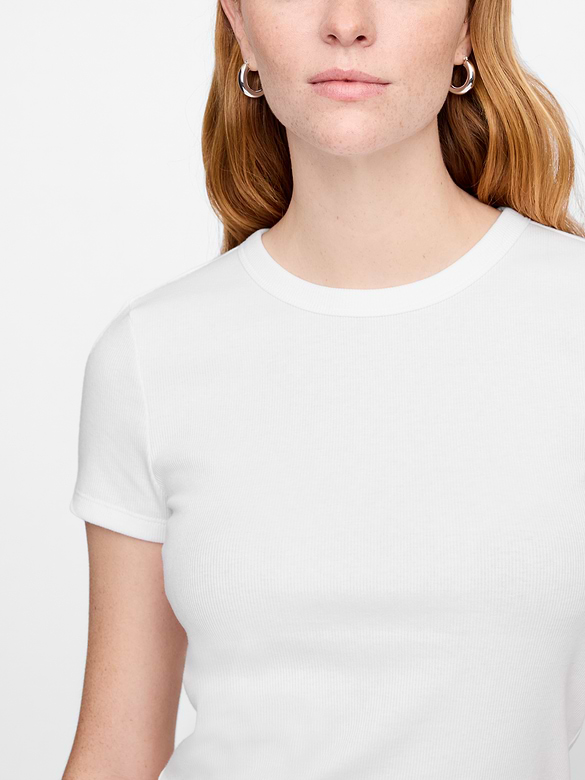 Ribbed Crewneck T-Shirt