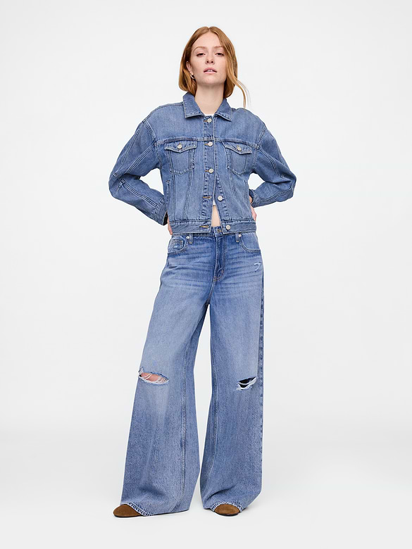 SuperSoft Barrel Sleeve Icon Denim Jacket