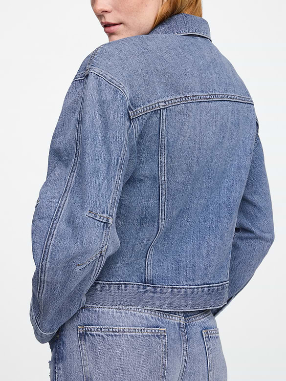 SuperSoft Barrel Sleeve Icon Denim Jacket