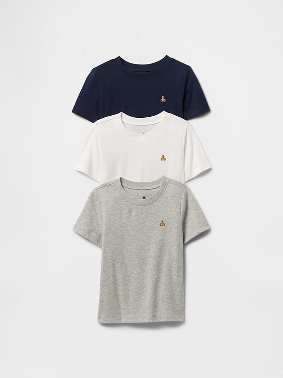 babyGap Brannan Bear Crewneck T-Shirt (3-Pack)