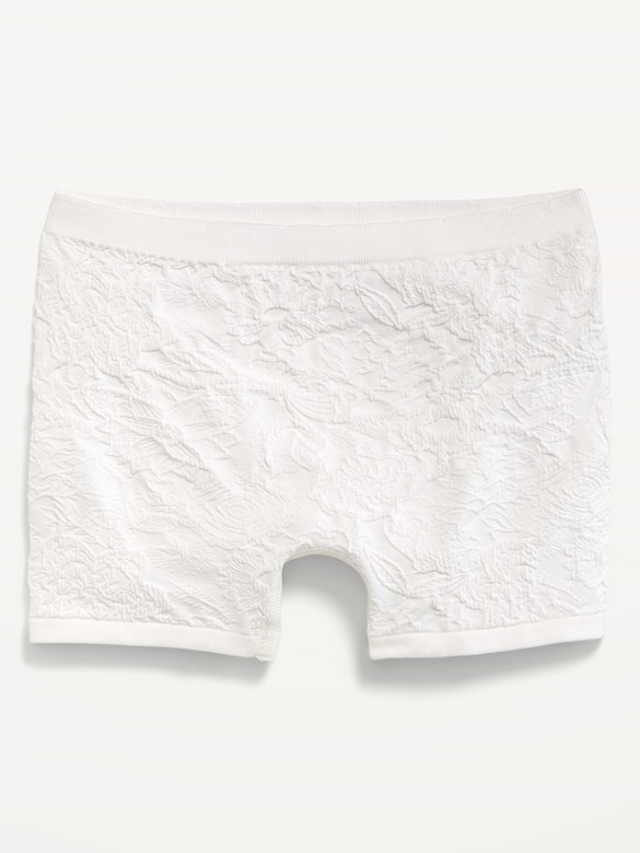 Mid-Rise Seamless Lace Boyshort Underwear