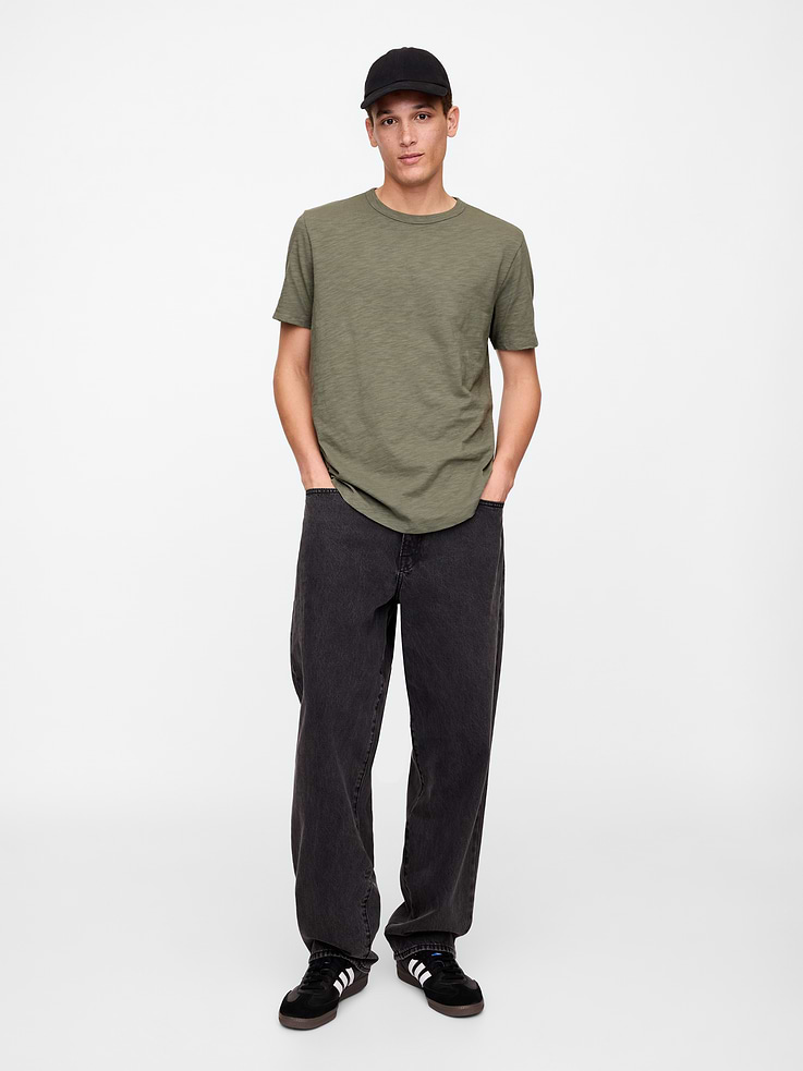 Image number 3 showing, Lived-In Curved Hem Crewneck T-Shirt