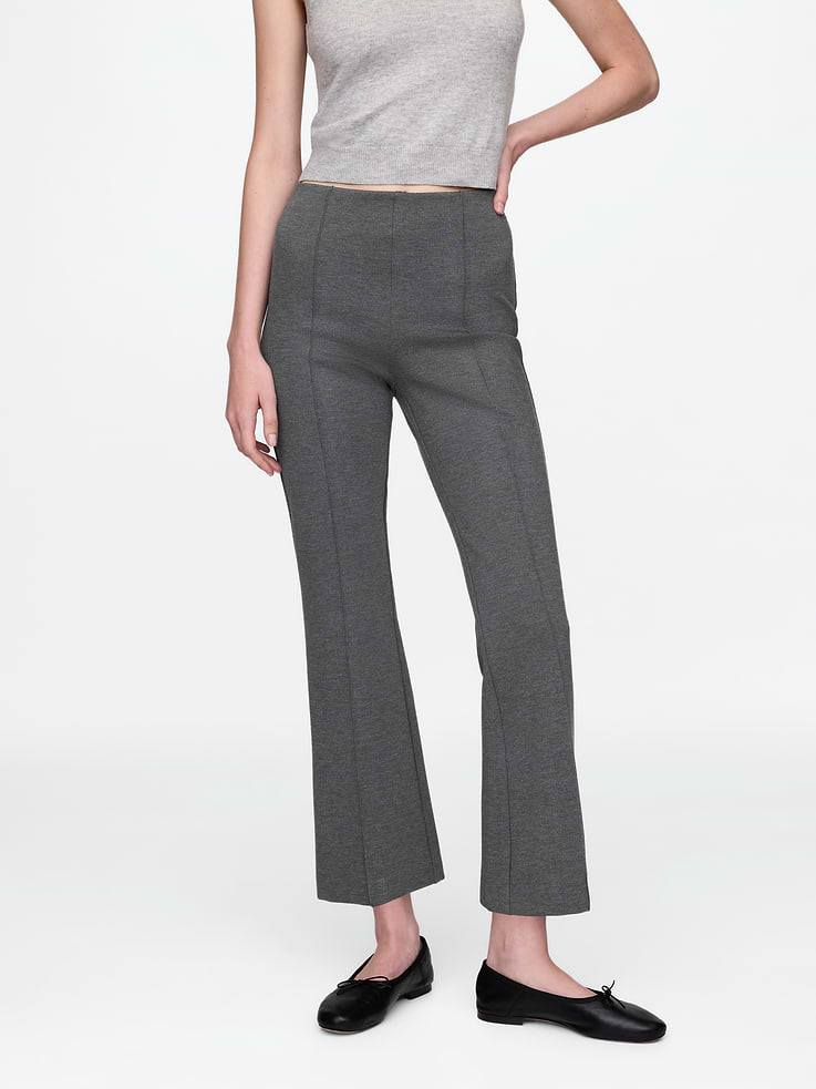 Image number 2 showing, High Rise Double Knit Crop Kick Pants