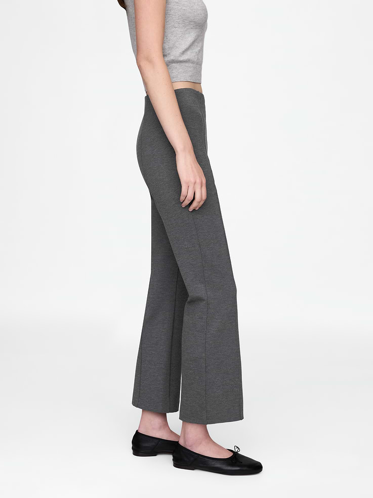 Image number 3 showing, High Rise Double Knit Crop Kick Pants