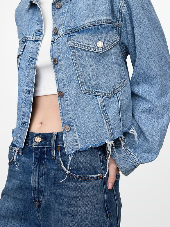 UltraSoft Icon Denim Crop Jacket
