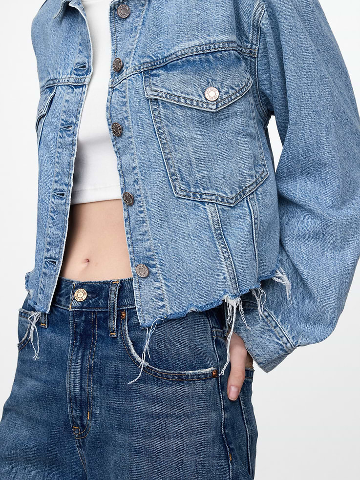 Image number 4 showing, UltraSoft Icon Denim Crop Jacket