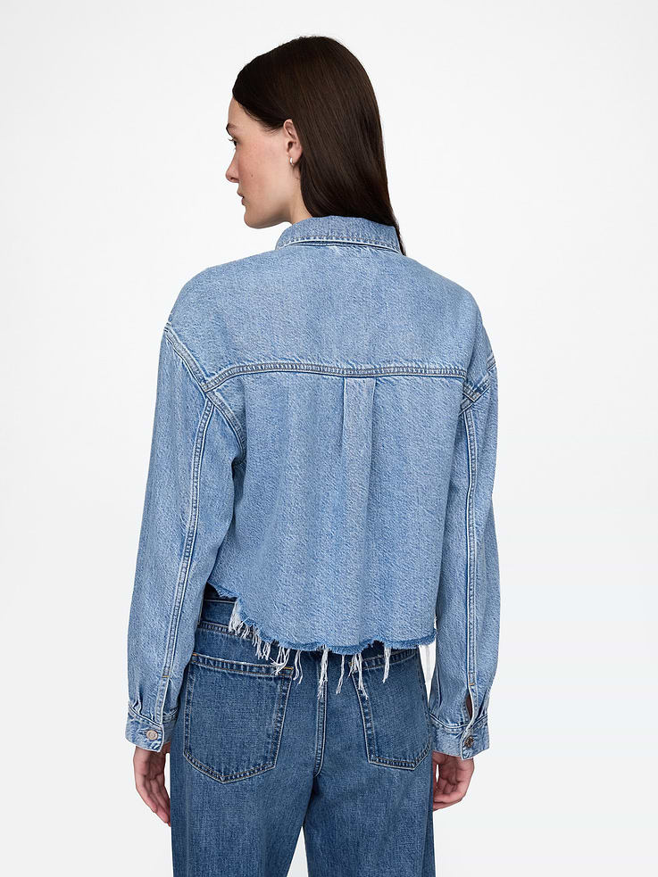 Image number 3 showing, UltraSoft Icon Denim Crop Jacket
