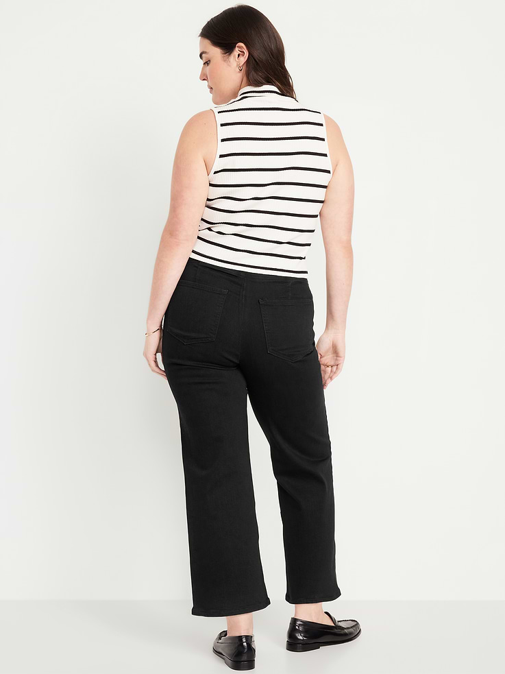 Image number 6 showing, High-Waisted Weekender Pull-On Crop Wide-Leg Jeans