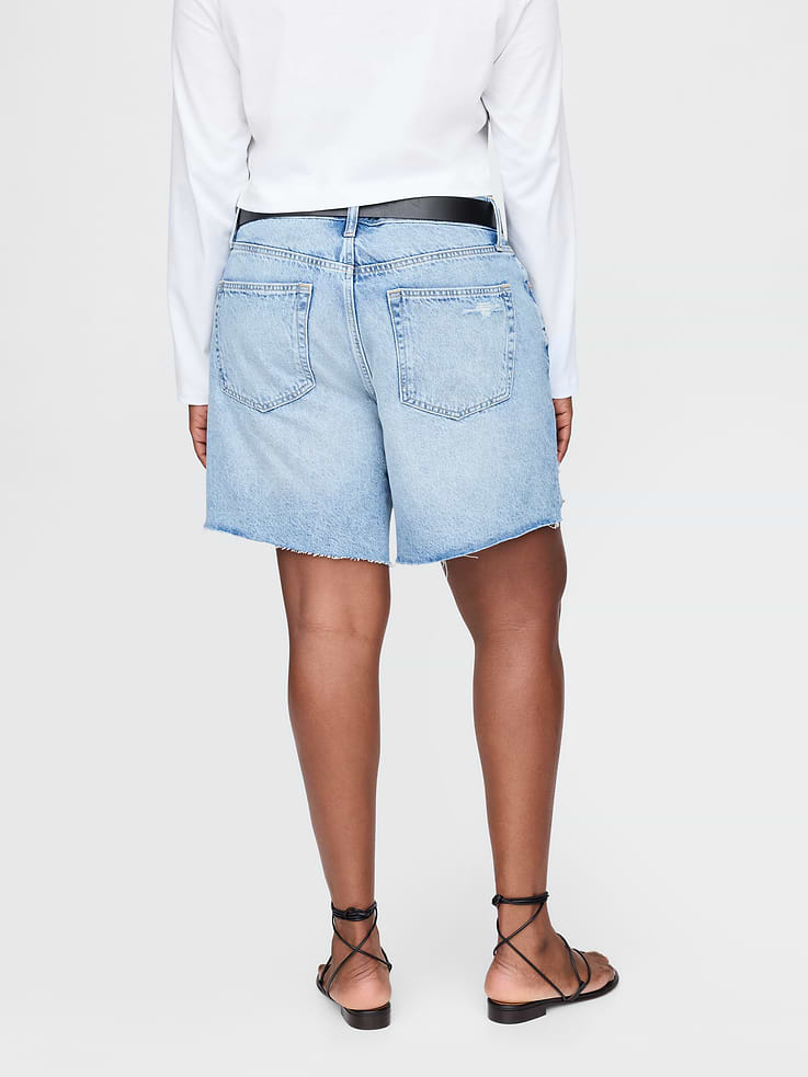 Image number 6 showing, 8" Mid Rise '90s Loose Denim Bermuda Shorts