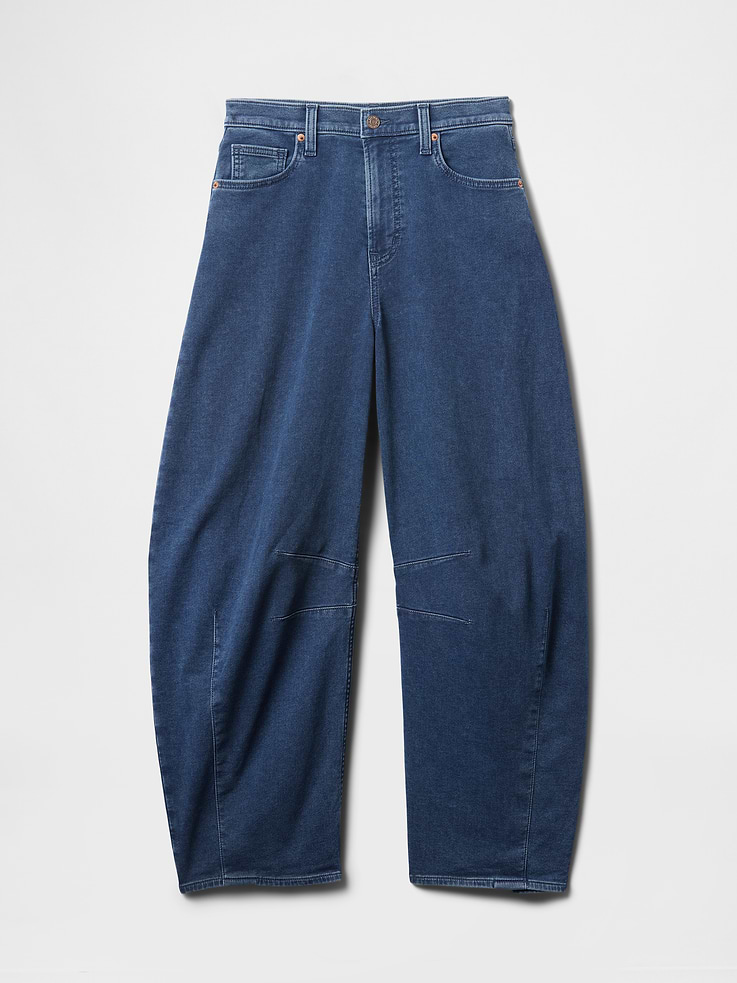 Image number 7 showing, High Rise Knit Horseshoe Jeans
