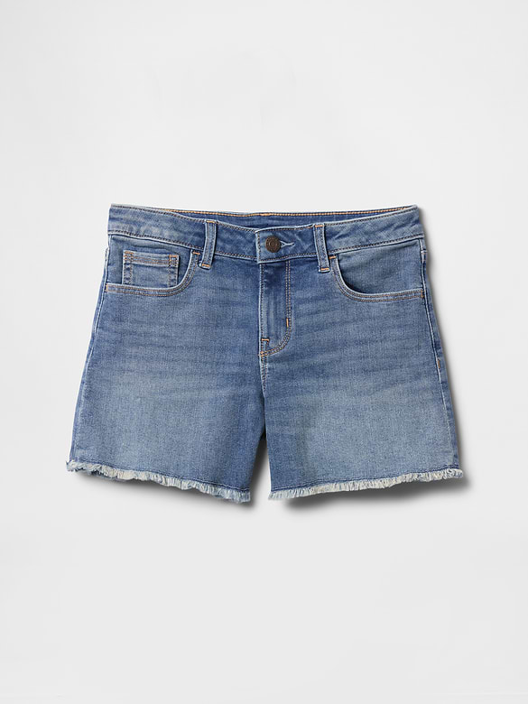 Kids Denim Midi Shorts