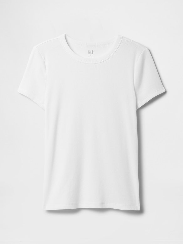 Ribbed Crewneck T-Shirt