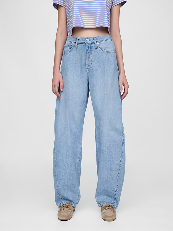 High Rise UltraSoft Barrel Jeans