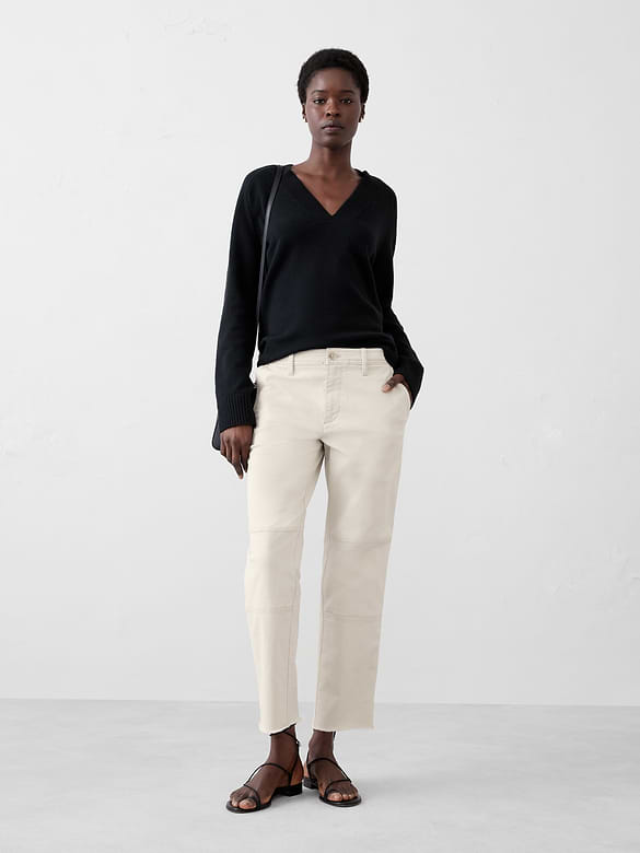 Slim Mid-Rise Pull-On Chino