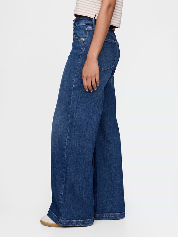 Extra High Rise Stride Wide-Leg Jeans