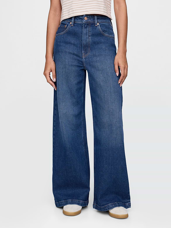 Extra High Rise Stride Wide-Leg Jeans
