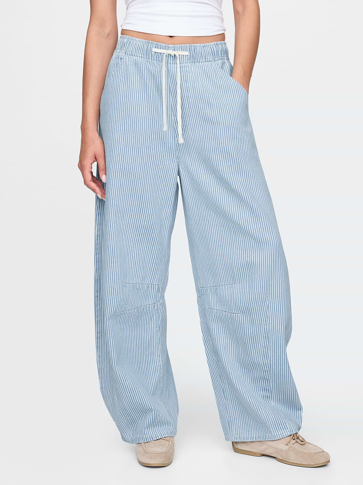 Image number 2 showing, Mid Rise UltraSoft Denim Stripe Easy Horseshoe Jeans