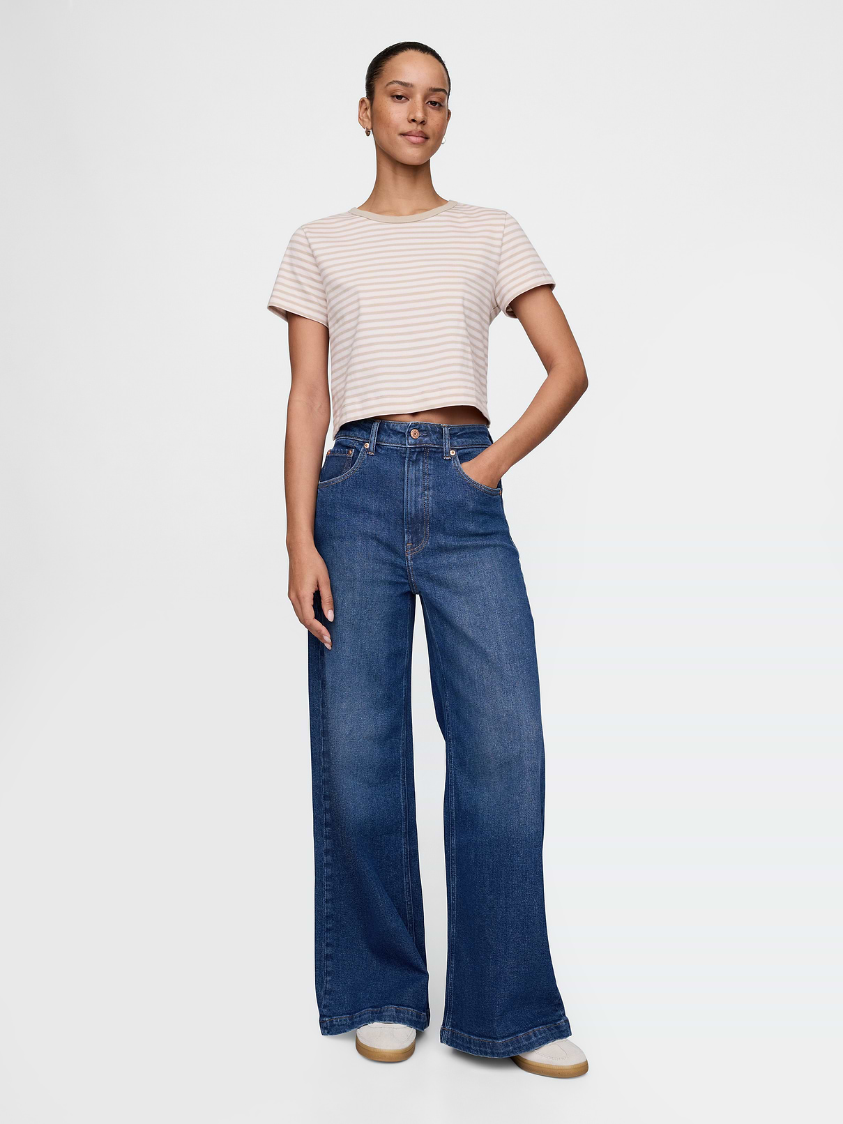 Extra High Rise Stride Wide-Leg Jeans