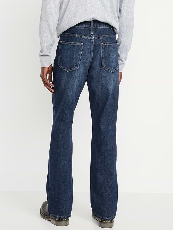Structured Straight Non-Stretch Jeans