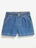 L'image numéro 1 présente Short en denim à taille élastique pour toute-petite fille