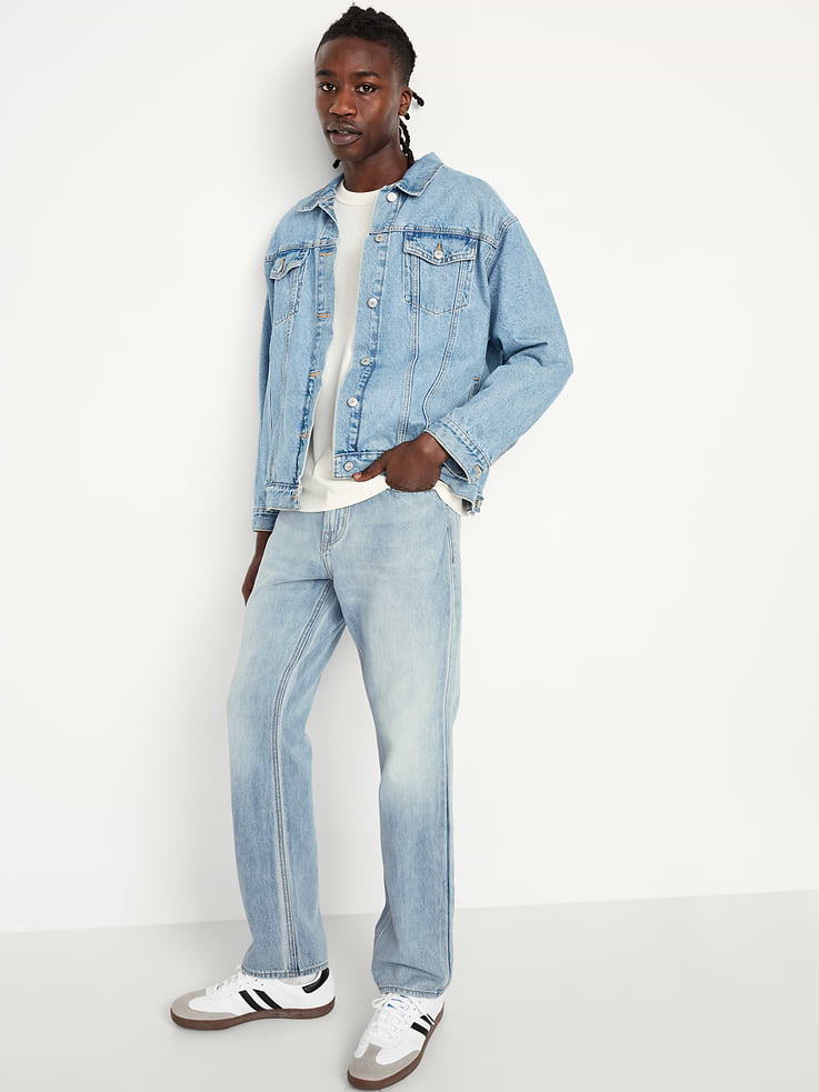 Image number 3 showing, Structured Straight Non-Stretch Jeans