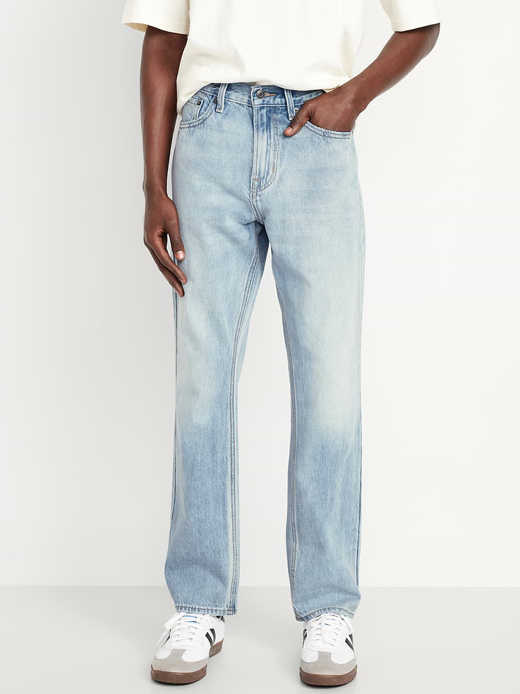 Image number 1 showing, Structured Straight Non-Stretch Jeans