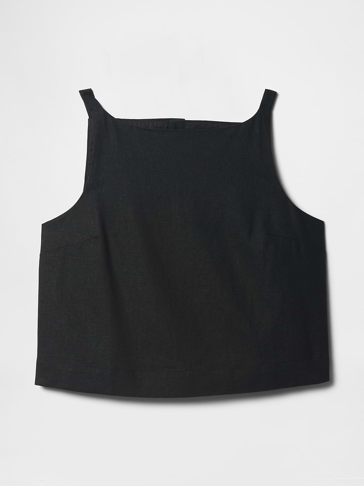 Image number 5 showing, Linen-Blend Apron Top