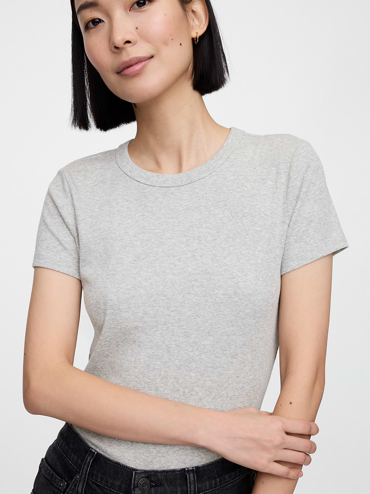 Image number 4 showing, Ribbed Crewneck T-Shirt