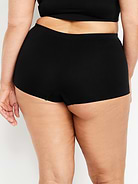 Image number 6 showing, Mid-Rise Seamless Ribbed Boyshort Underwear