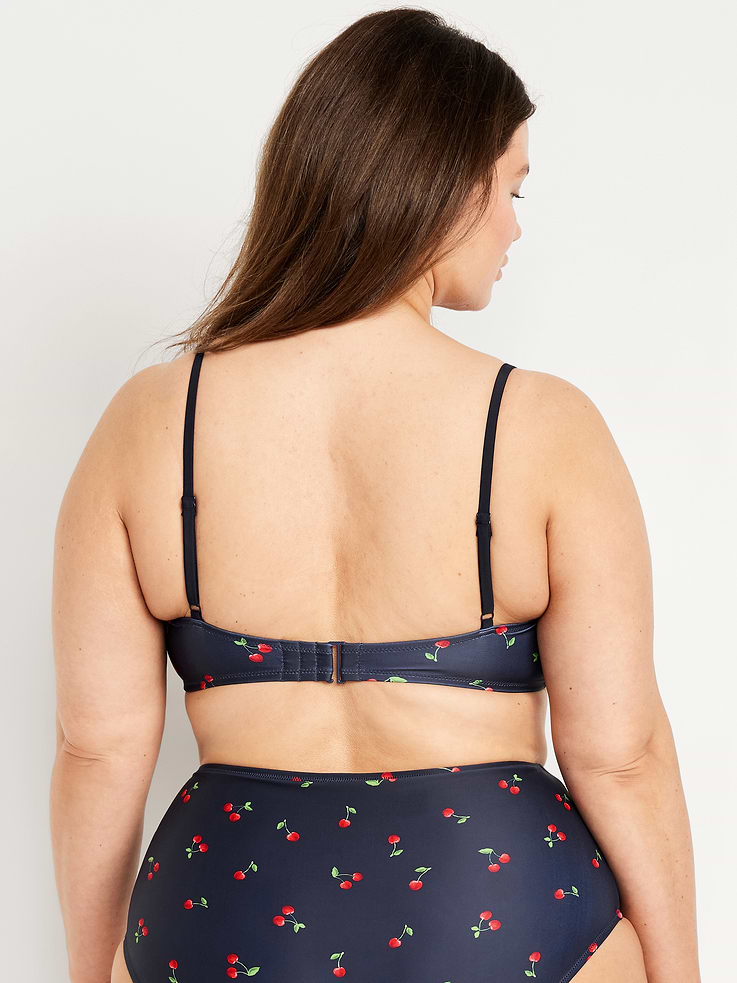 Image 8 of 9, Matte Ruched Bikini Swim Top