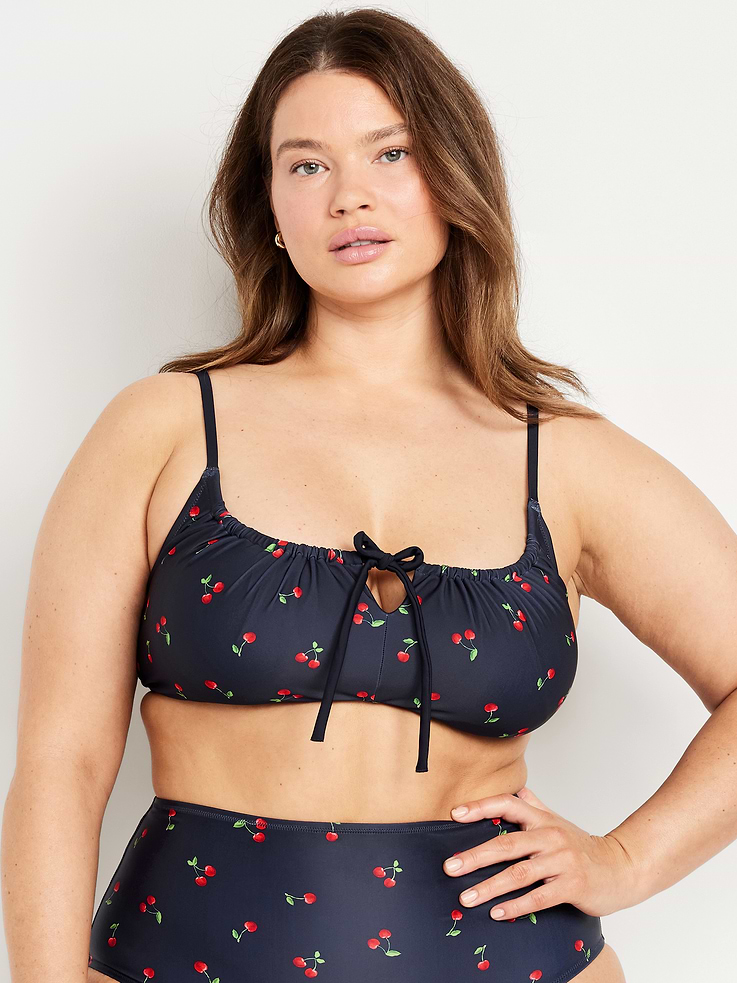 Image 7 of 9, Matte Ruched Bikini Swim Top