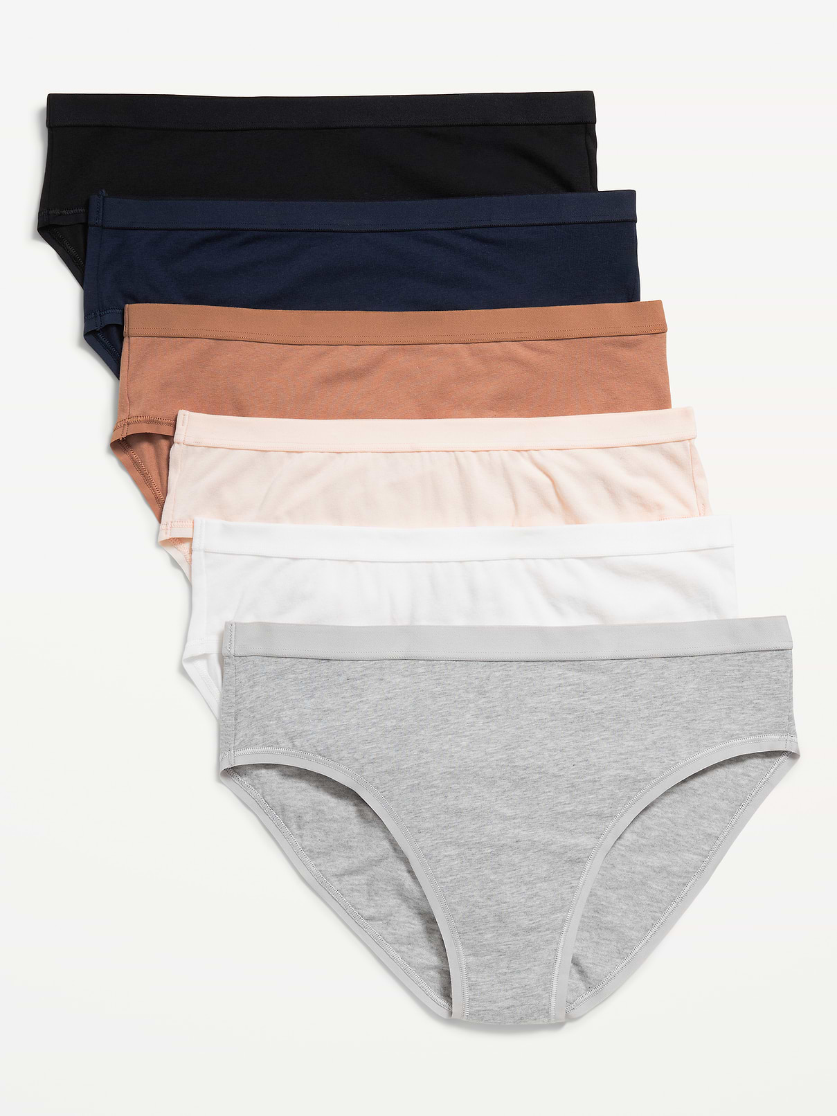 Image number 1 showing, High-Waisted Everyday Cotton Underwear 6-Pack