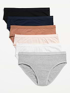 Image number 1 showing, High-Waisted Everyday Cotton Underwear 6-Pack