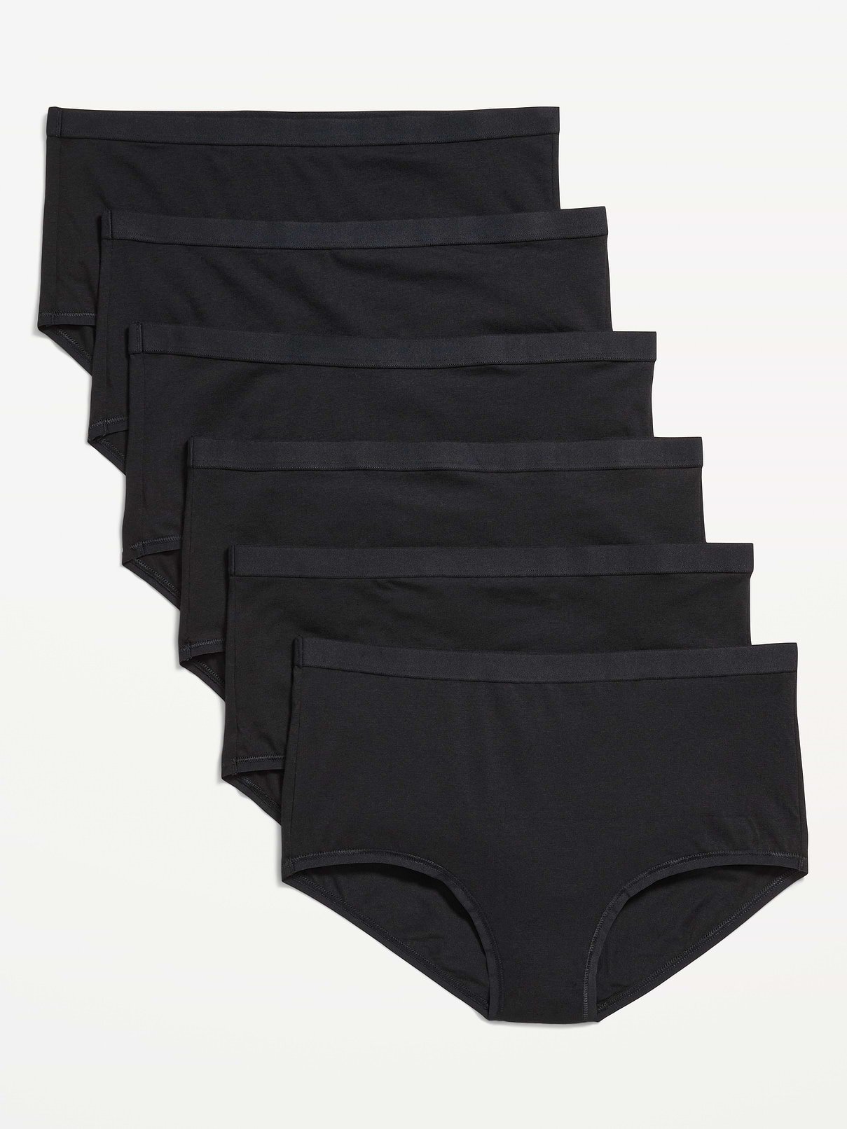 Image number 1 showing, High-Waisted Everyday Brief Cotton Underwear 6-Pack