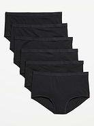 Image number 1 showing, High-Waisted Everyday Brief Cotton Underwear 6-Pack