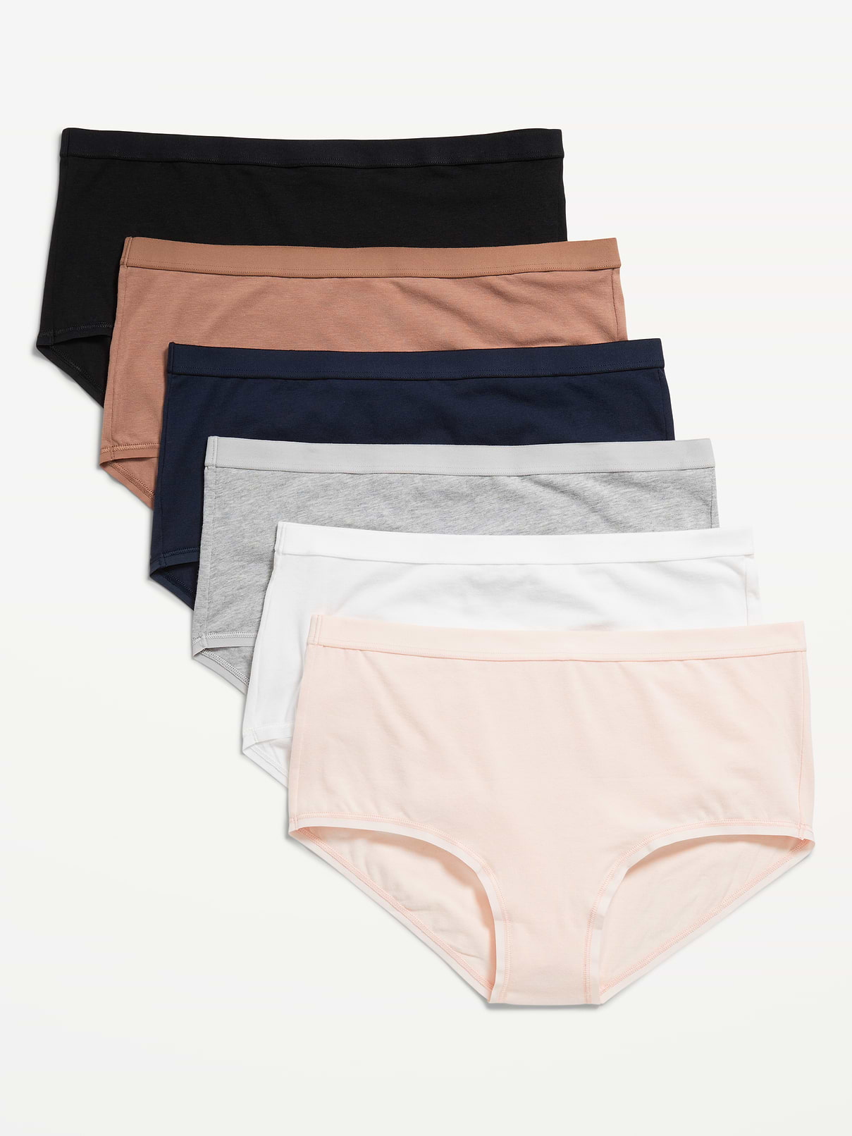 Image number 1 showing, High-Waisted Everyday Brief Cotton Underwear 6-Pack