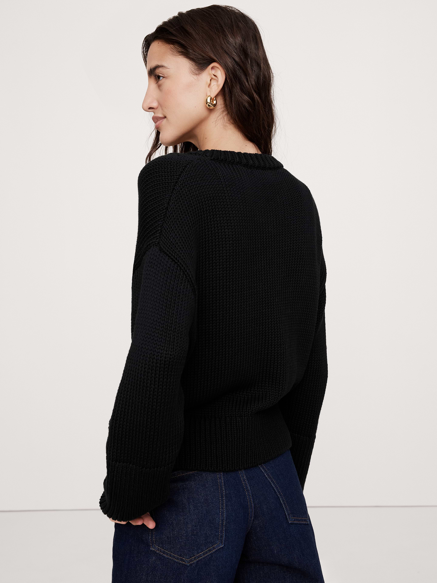 Image number 2 showing, Cotton V-Neck Sweater