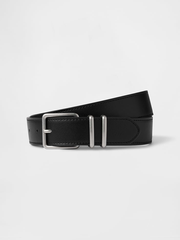 Image number 1 showing, Skinny Vegan-Leather Belt