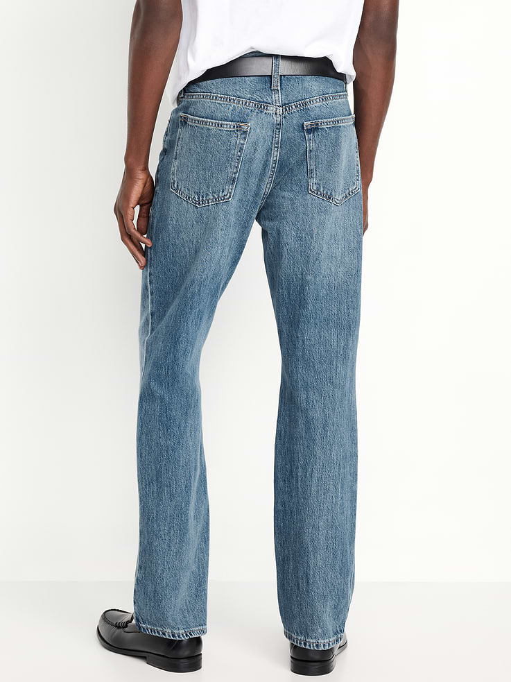 Image number 2 showing, Structured Straight Non-Stretch Jeans