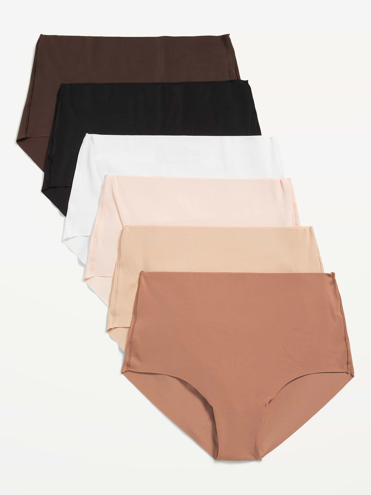 Image number 1 showing, High-Waisted No-Show Brief Underwear 6-Pack